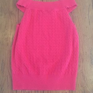 Red Hipster Tommy Hilfiger sleeveless sweater vest